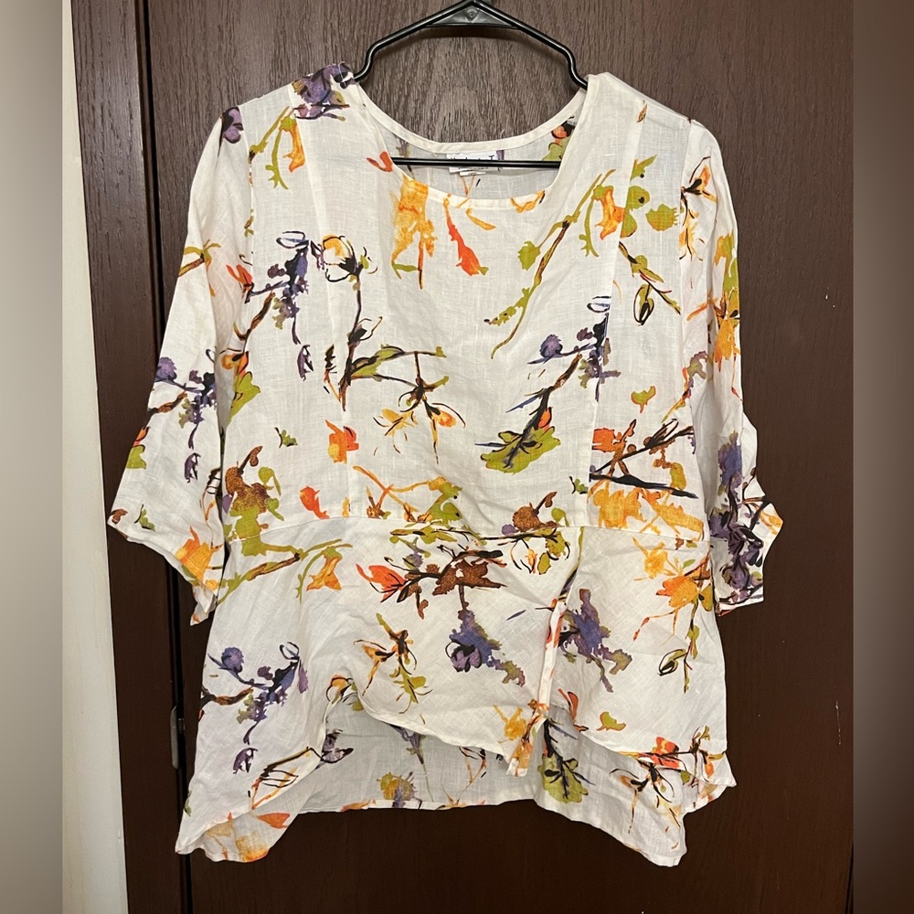 Habitat floral print linen blouse